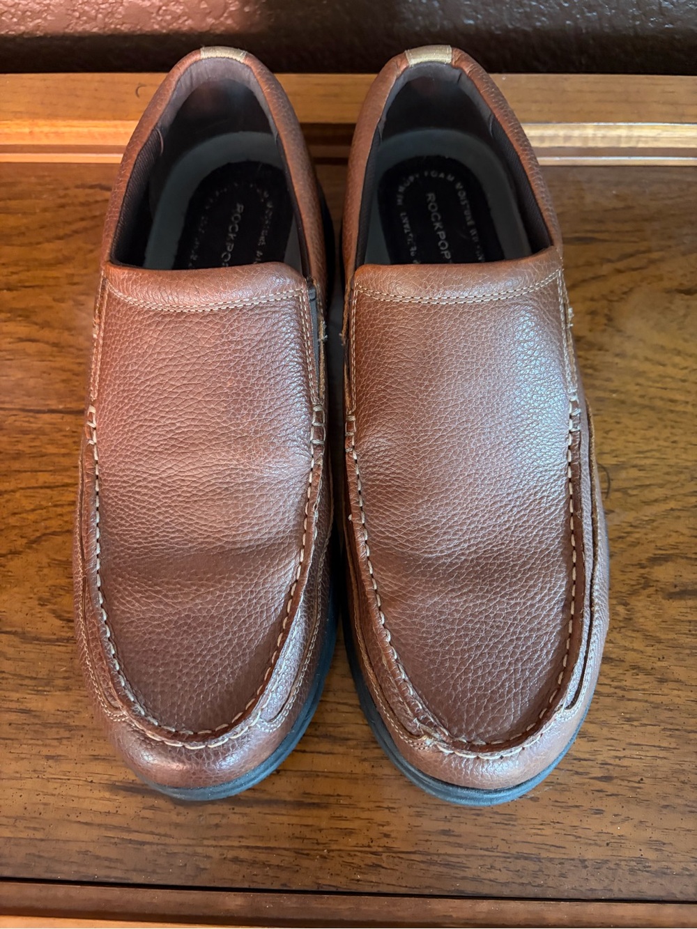 Rockport Eureka Plus Leather Slip-On Loafers, size 12